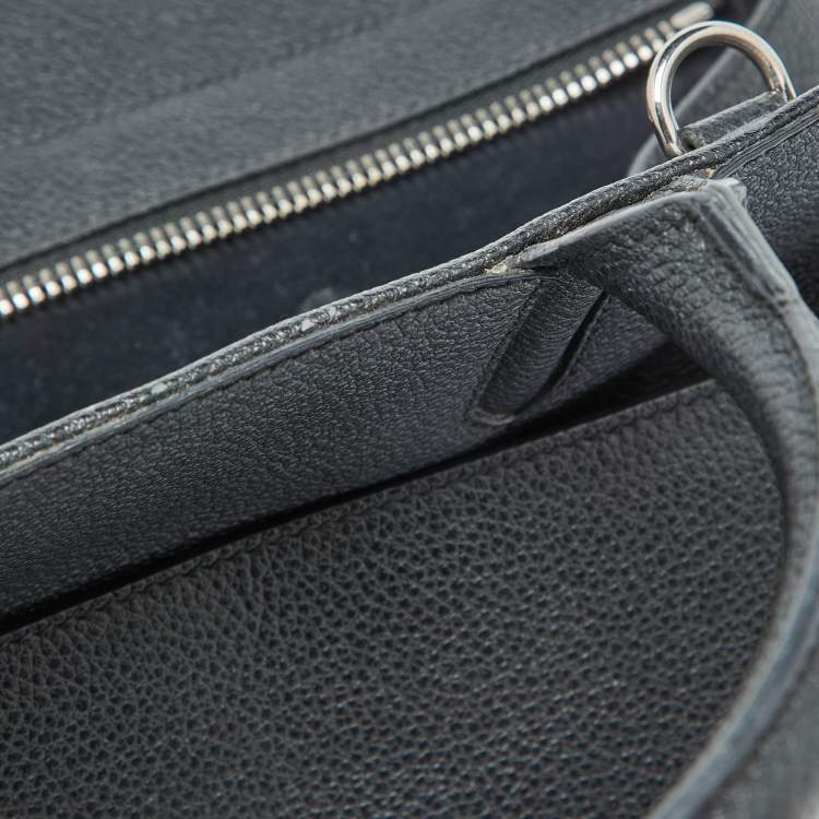 Pre Owned Saint Laurent Black Leather Small Cabas Rive Gauche Tote