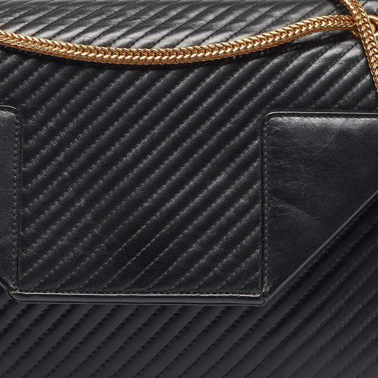Pre Owned Saint Laurent Black Quilted Leather Medium Betty Shoulder Bag