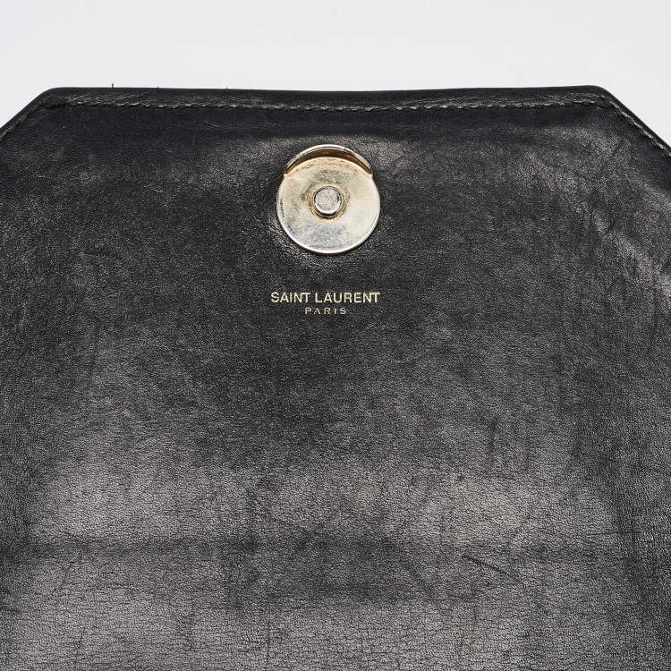 Pre Owned Saint Laurent Black Quilted Leather Medium Betty Shoulder Bag