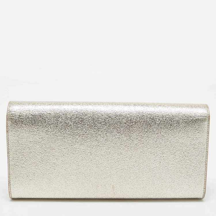 مملوكة مسبقًا Saint Laurent Gold Leather Kate Clutch