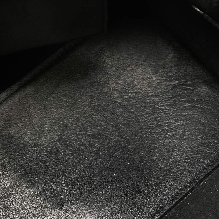 Pre Owned Saint Laurent Black Leather Small Cabas Chyc Tote
