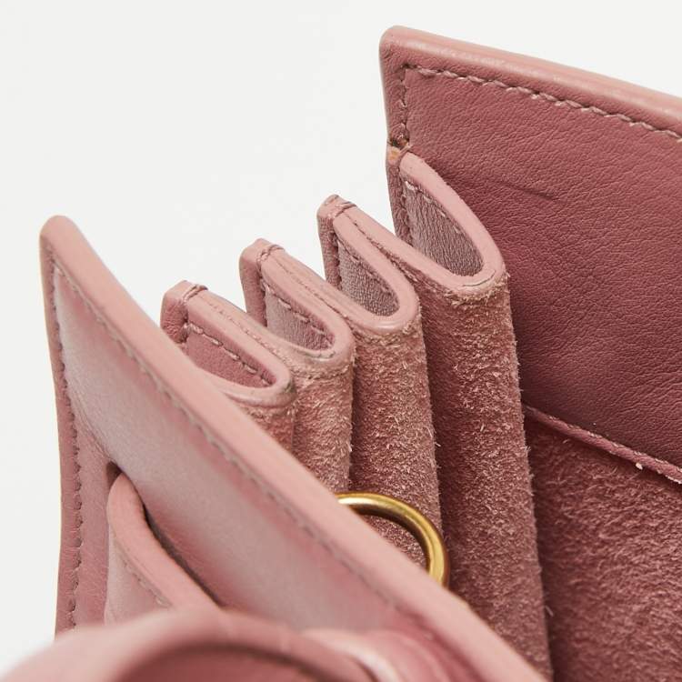 Pre Owned Saint Laurent Pink Leather Nano Classic Sac De Jour Tote
