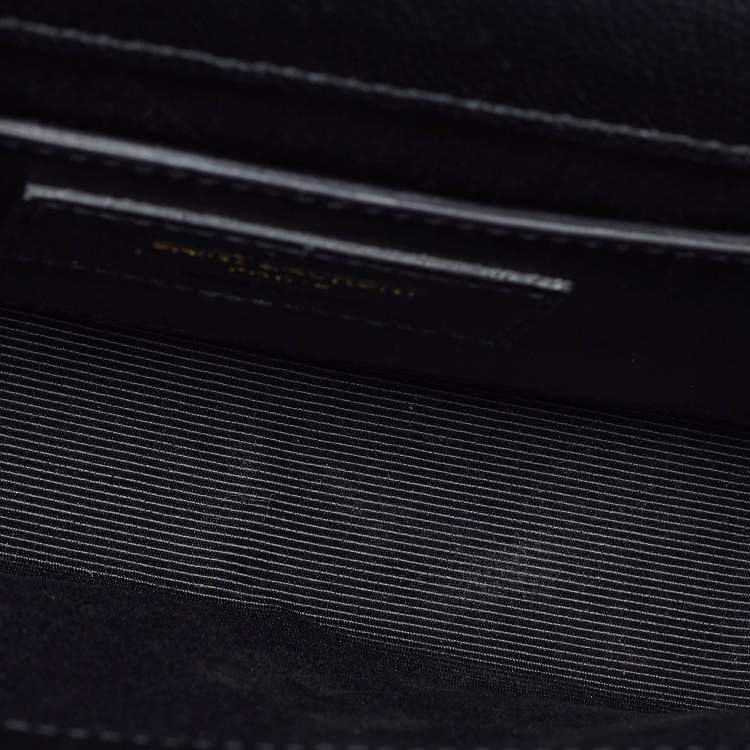 مملوكة مسبقًا Saint Laurent Black Leather Small Monogram Kate Chain Bag