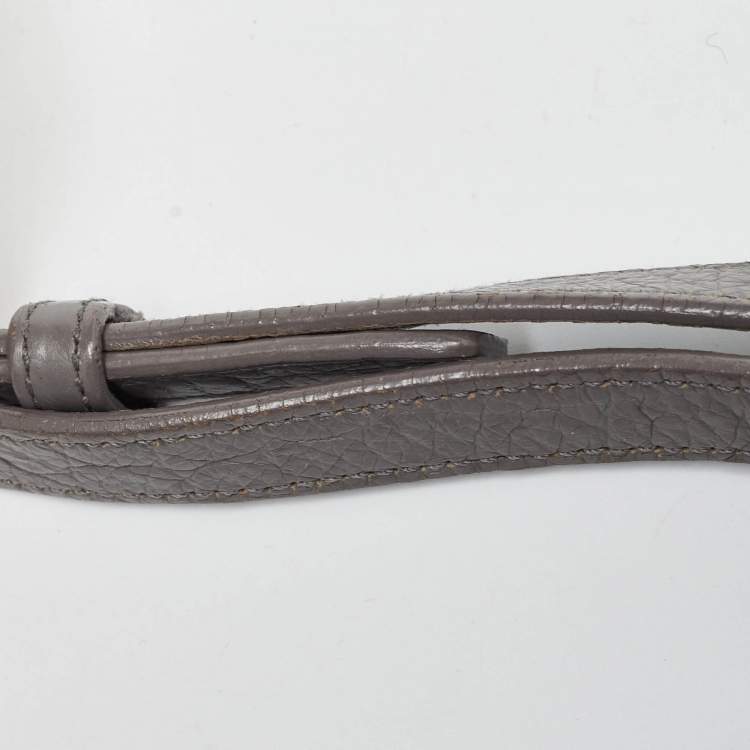 Pre Owned Saint Laurent Grey Croc Embossed Leather Nano Classic Sac De Jour Tote