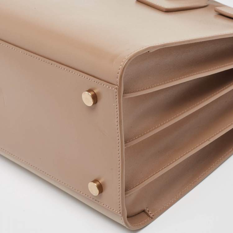 Pre Owned Saint Laurent Beige Leather Small Classic Sac De Jour Tote