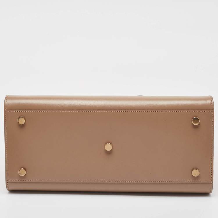 Pre Owned Saint Laurent Beige Leather Small Classic Sac De Jour Tote