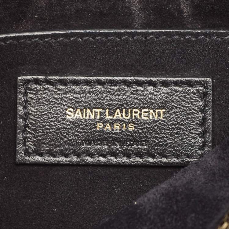 مملوكة مسبقً�ا Saint Laurent Metallic Green Patent Leather Baby Niki Chain Shoulder Bag