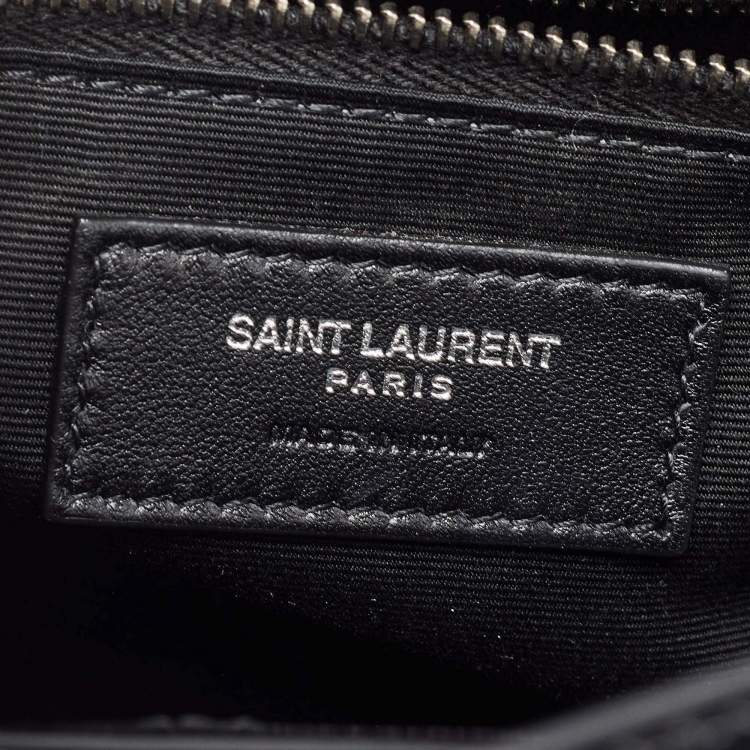 Pre Owned Saint Laurent Black Brushed Leather Small Suzanne Rigid Shoulder Bag