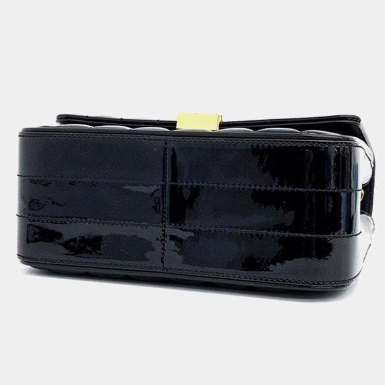 Pre Owned Saint Laurent Patent Vicky Bag