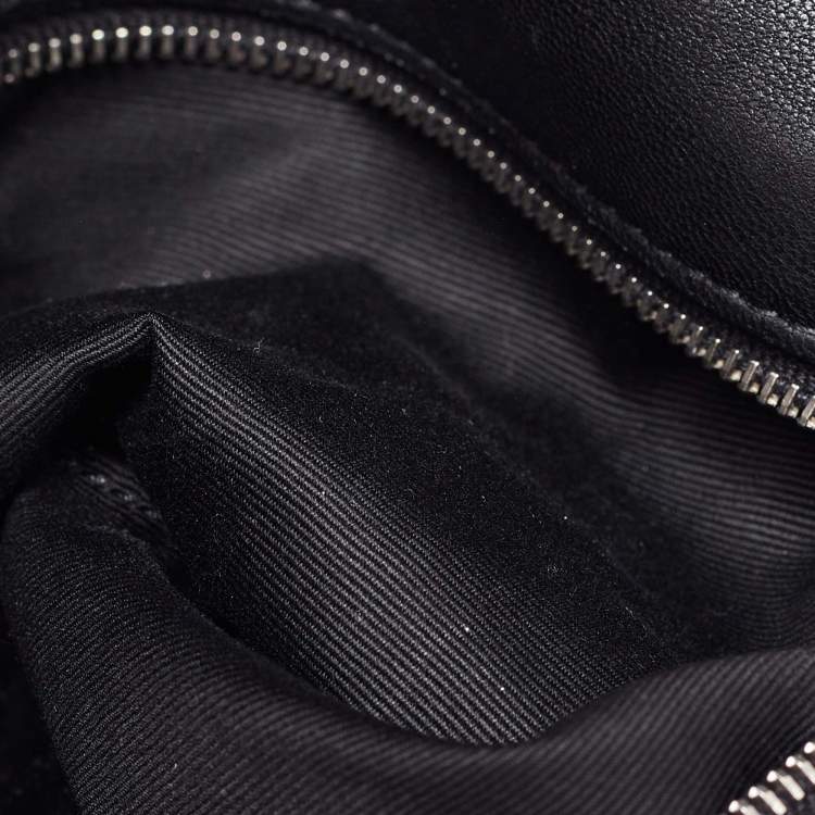 Pre Owned Saint Laurent Black Quilted Leather Small Loulou Puffer Shoulder Bag