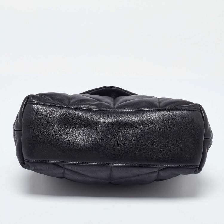 Pre Owned Saint Laurent Black Quilted Leather Small Loulou Puffer Shoulder Bag