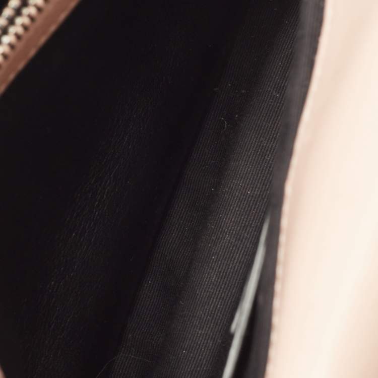 Pre Owned Saint Laurent Old Rose Matelassé Leather Medium College Top Handle Bag