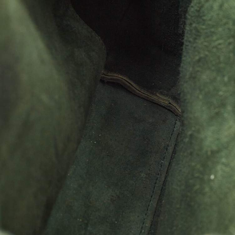 Pre Owned Saint Laurent Green Leather Small Classic Sac De Jour Tote