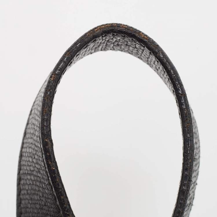 Pre Owned Saint Laurent Black Leather Ligne Y Crossbody Bag