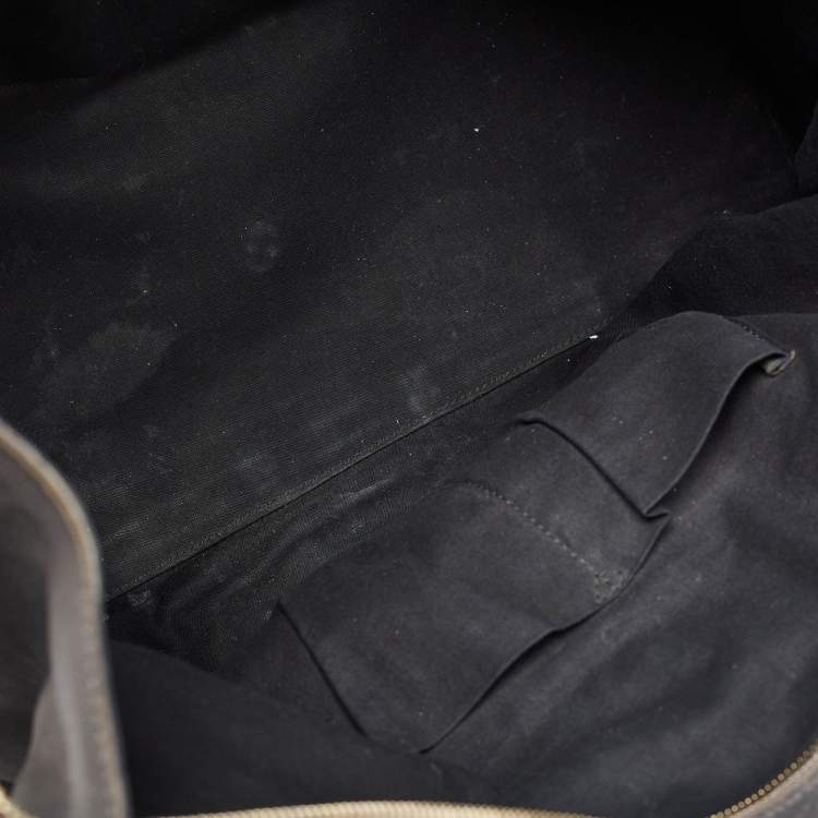مملوكة مسبقًا Saint Laurent Dark Grey Leather Large Cabas Chyc Tote
