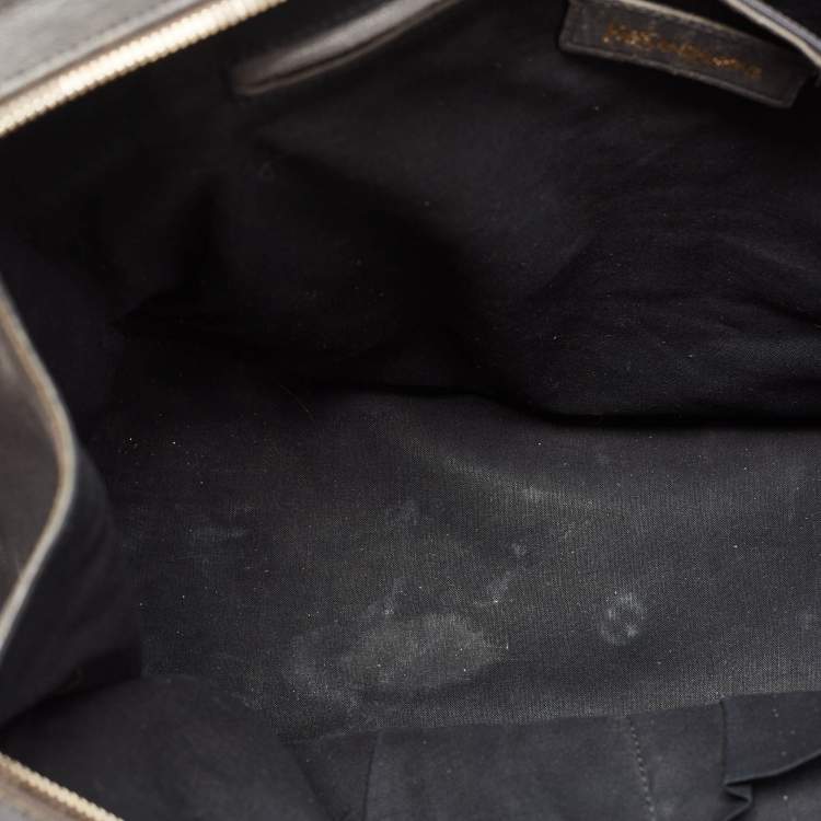 مملوكة مسبقًا Saint Laurent Dark Grey Leather Large Cabas Chyc Tote