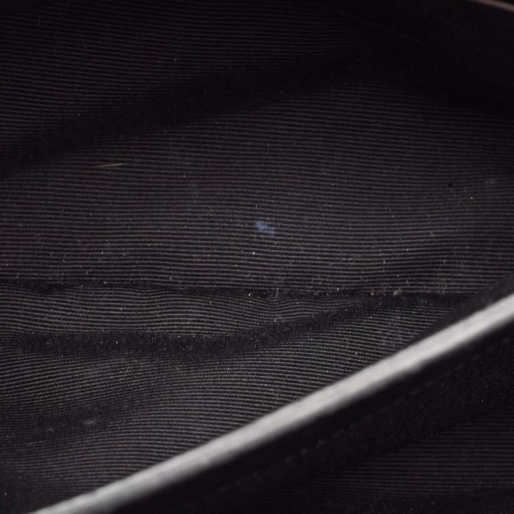 Pre Owned Saint Laurent Black Leather Small Moujik Top Handle Bag