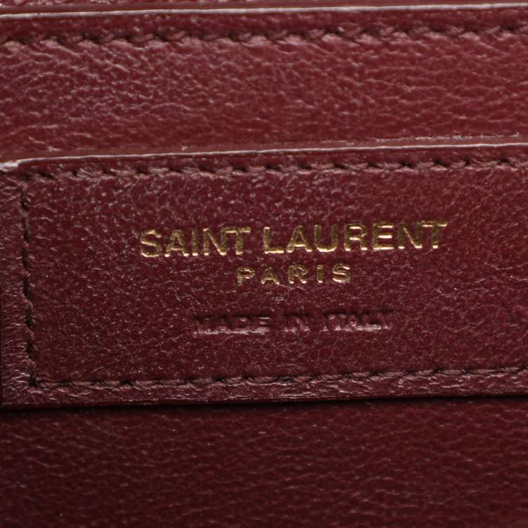 Pre Owned Saint Laurent Green Leather Cassandra Top Handle Bag
