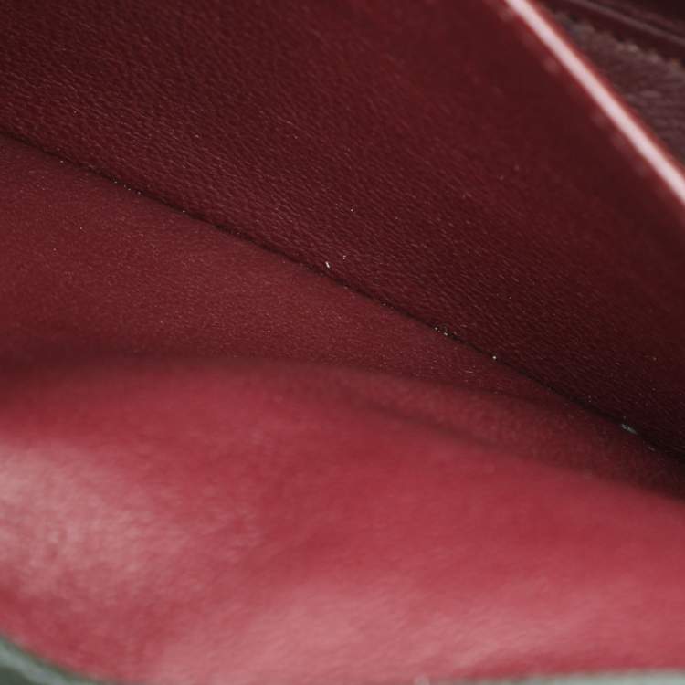 Pre Owned Saint Laurent Green Leather Cassandra Top Handle Bag