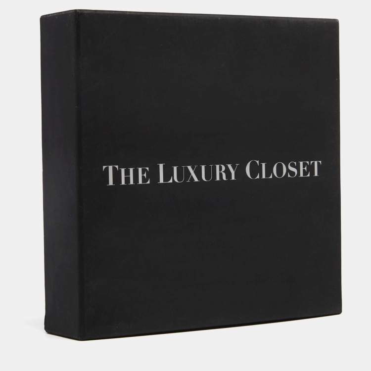 Pre Owned Saint Laurent Burgundy Leather Monogram Zip Around Wallet