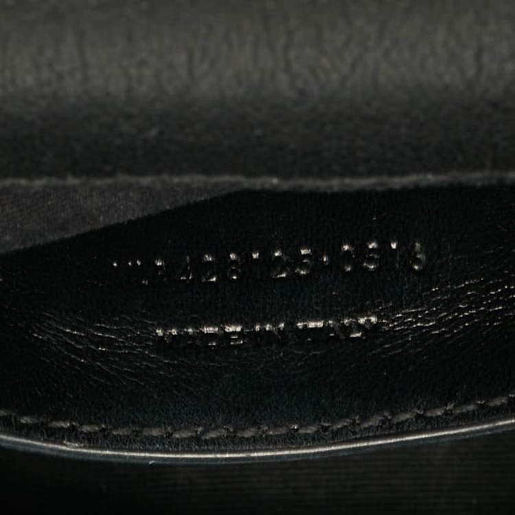 Pre Owned Saint Laurent Black Mixed Quilted Leather Small Envelope Shoulder Bag