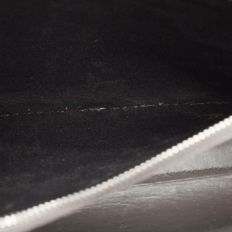 Pre Owned Saint Laurent Grey Croc Embossed Leather Small Classic Sac De Jour Tote