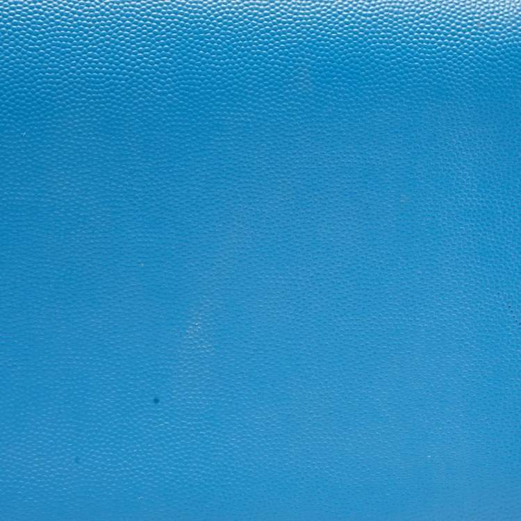 مملوكة مسبقًا Saint Laurent Light Blue Leather Monogram Kate Clutch