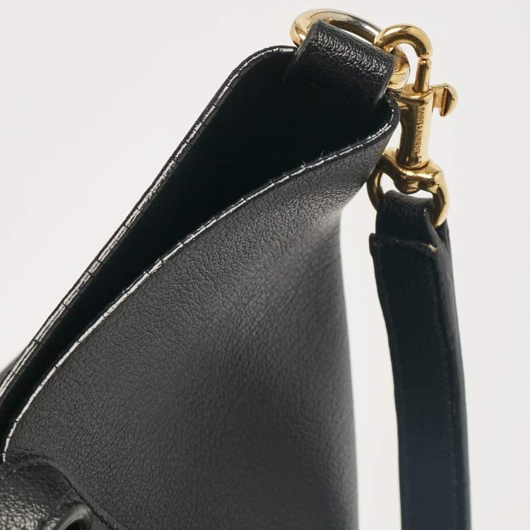 Pre Owned Saint Laurent Black Leather Toy Shopper Tote