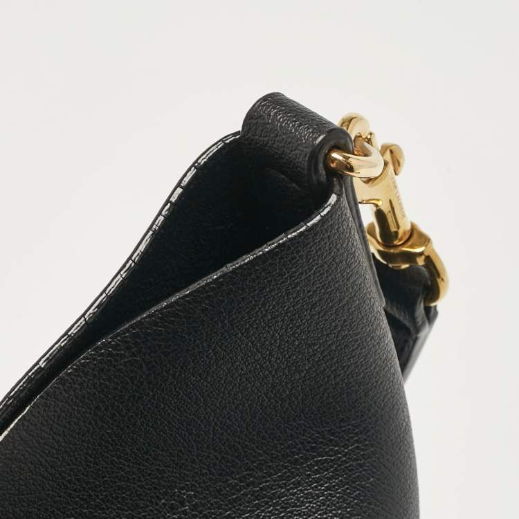 Pre Owned Saint Laurent Black Leather Toy Shopper Tote