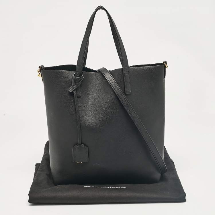 Pre Owned Saint Laurent Black Leather Toy Shopper Tote