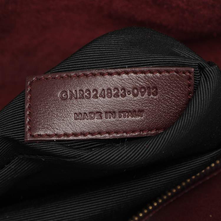 Pre Owned Saint Laurent Burgundy Leather Small Classic Sac De Jour Tote