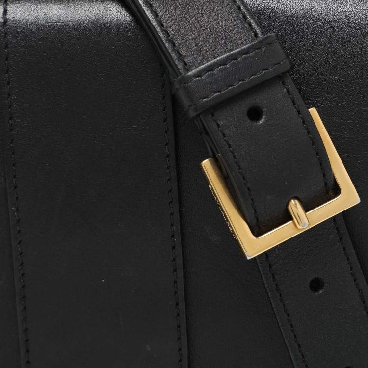 Pre Owned Saint Laurent Black Leather Y-Ligne Shoulder Bag