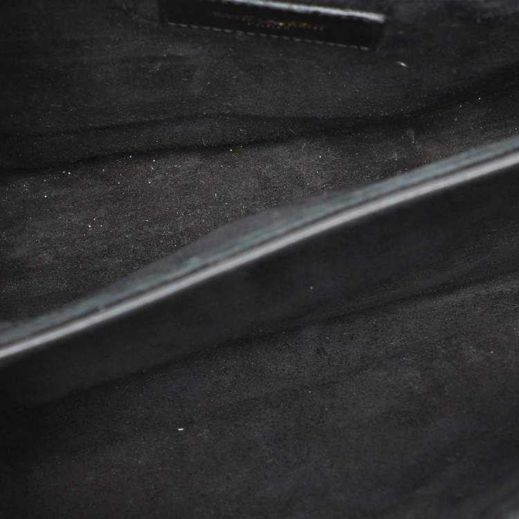 Pre Owned Saint Laurent Black Leather Y-Ligne Shoulder Bag