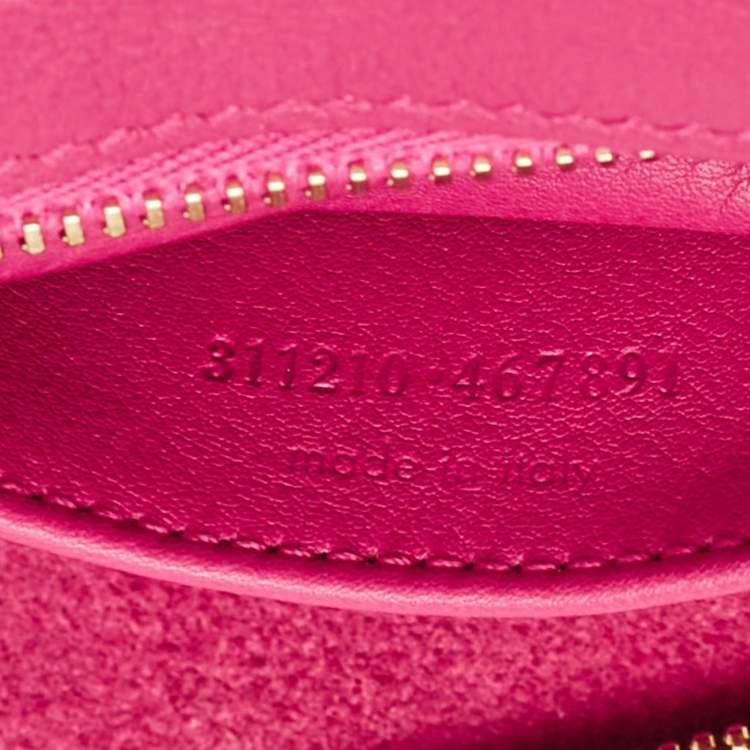 Pre Owned Saint Laurent Magenta Leather Small Ligne Y Cabas Chyc Tote
