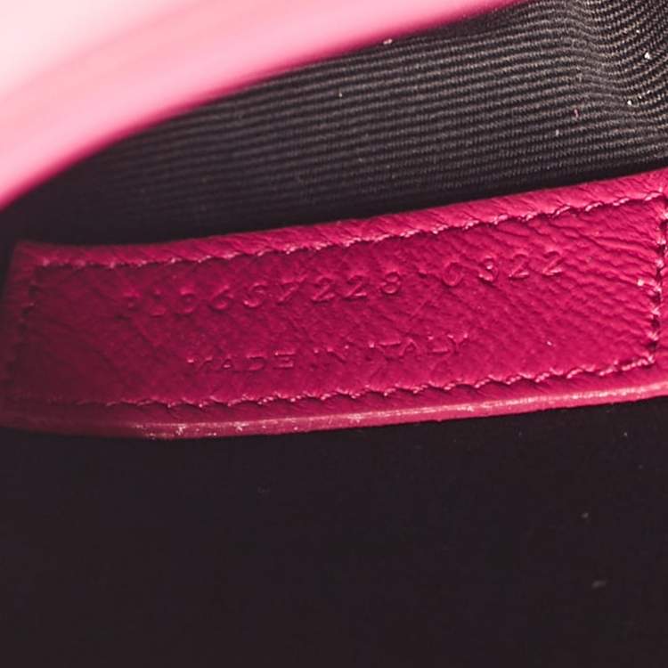 Pre Owned Saint Laurent Pink Leather LE 5 À 7 Shoulder Bag
