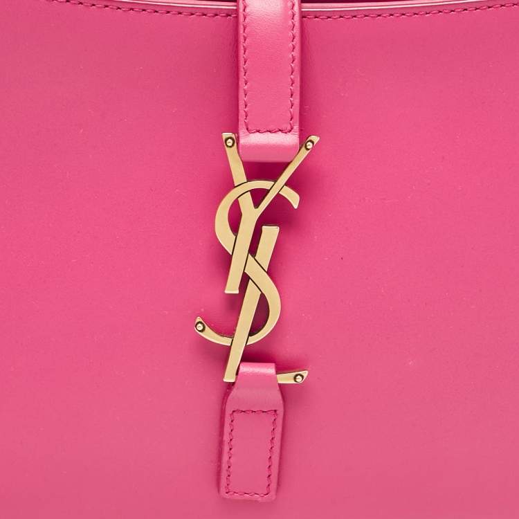 Pre Owned Saint Laurent Pink Leather LE 5 À 7 Shoulder Bag
