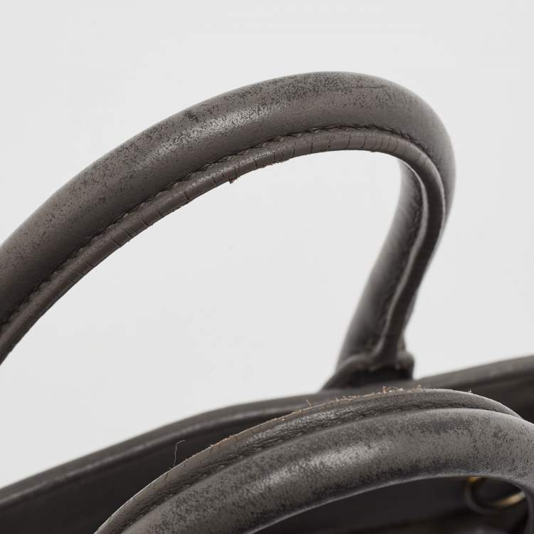 Pre Owned Saint Laurent Grey Leather Nano Classic Sac De Jour Tote