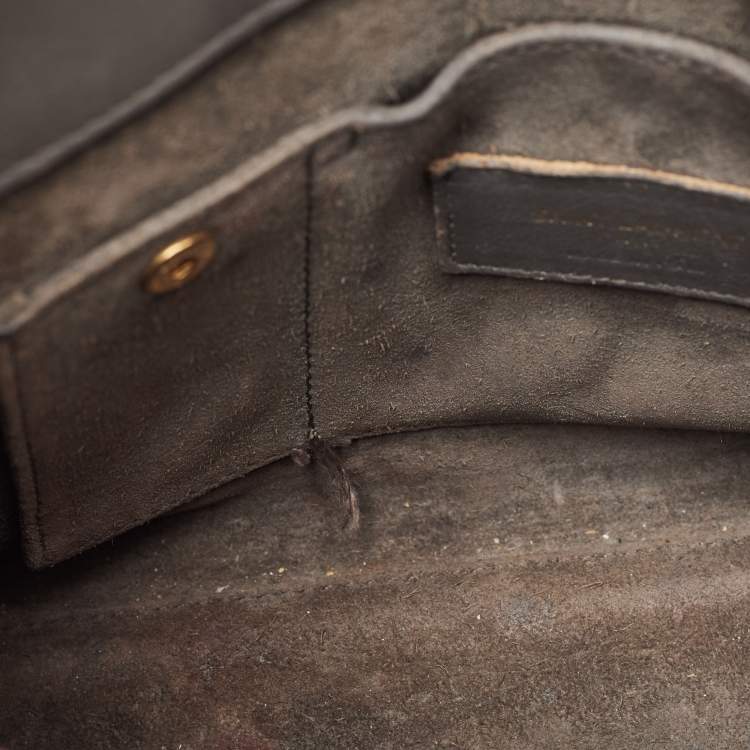 Pre Owned Saint Laurent Grey Leather Nano Classic Sac De Jour Tote