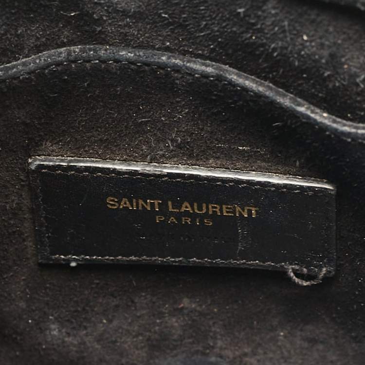 مملوكة مسبقًا Saint Laurent Black Leather Nano Classic Sac De Jour Tote