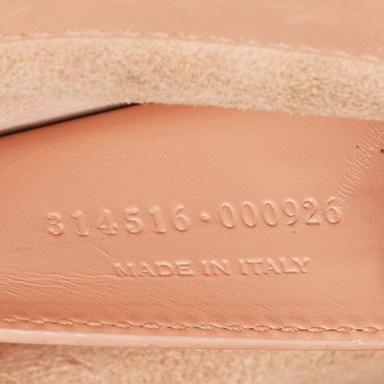 Pre Owned Saint Laurent Peach Leather Betty Flap Bag