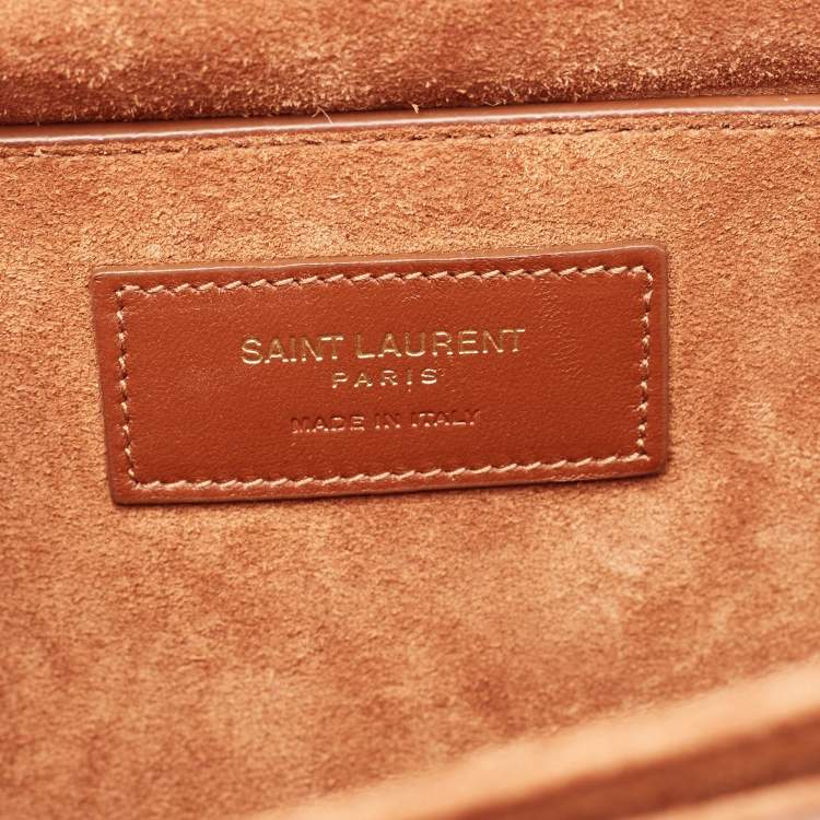مملوكة مسبقًا Saint Laurent Brown/Beige Canvas Bellechasse Shoulder Bag