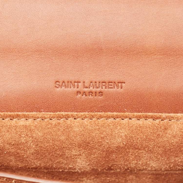 مملوكة مسبقًا Saint Laurent Brown/Beige Canvas Bellechasse Shoulder Bag