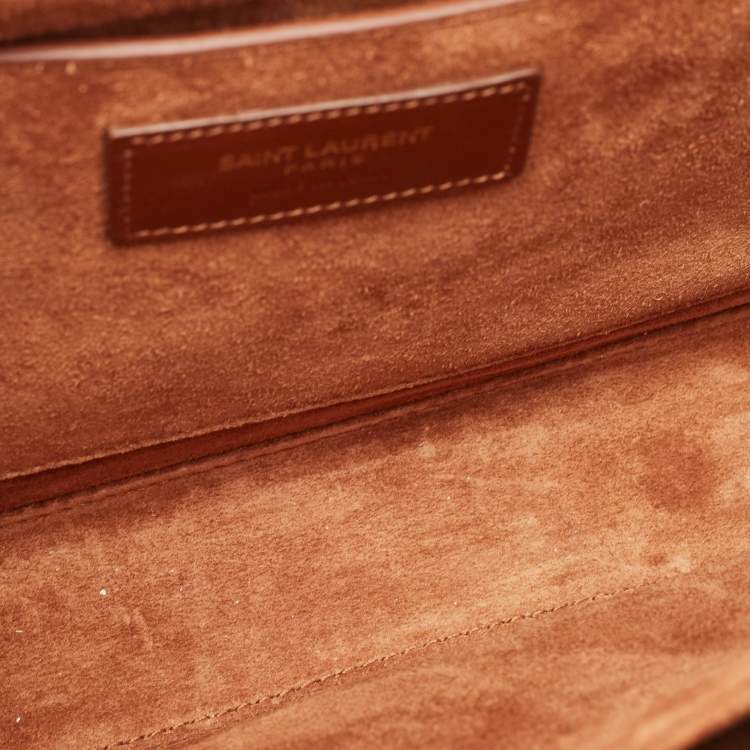 مملوكة مسبقًا Saint Laurent Brown/Beige Canvas Bellechasse Shoulder Bag