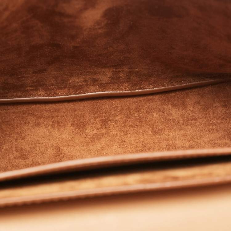 مملوكة مسبقًا Saint Laurent Tan Leather Kaia Crossbody Bag