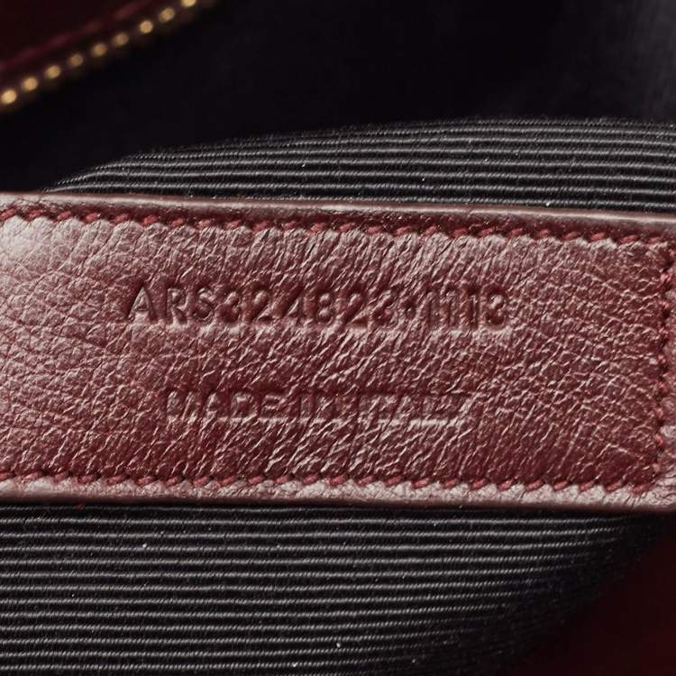 Pre Owned Saint Laurent Burgundy Leather Small Classic Sac De Jour Tote