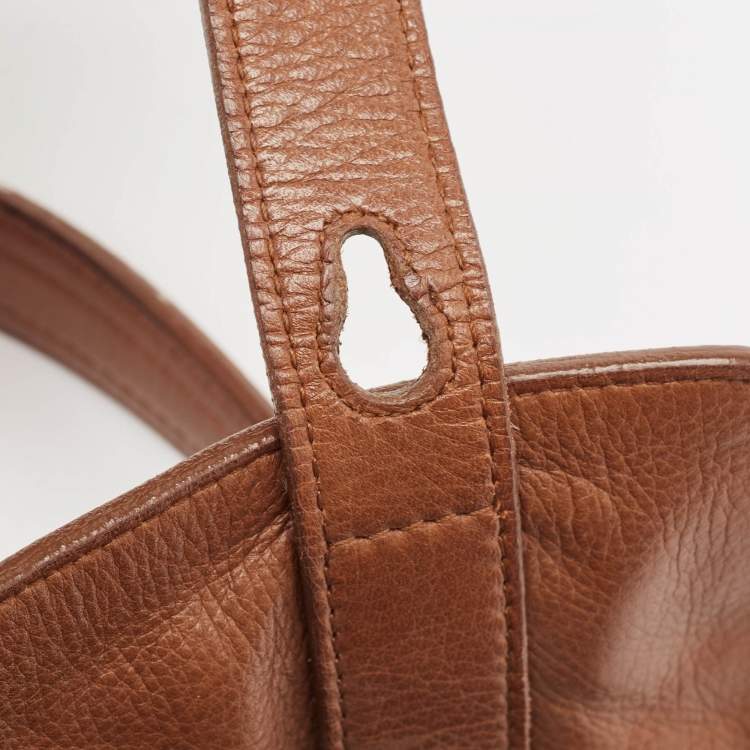 Pre Owned Saint Laurent Brown Canvas and Leather Muse Two Bag