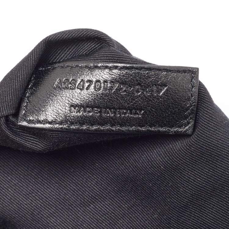 Pre Owned Saint Laurent Black Crocodile Embossed Leather Large Souple Sac De Jour Tote