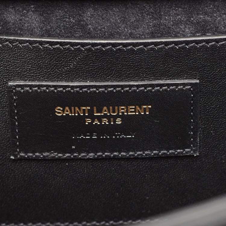 Pre Owned Saint Laurent Black Leather Medium Kate Tassel Shoulder Bag