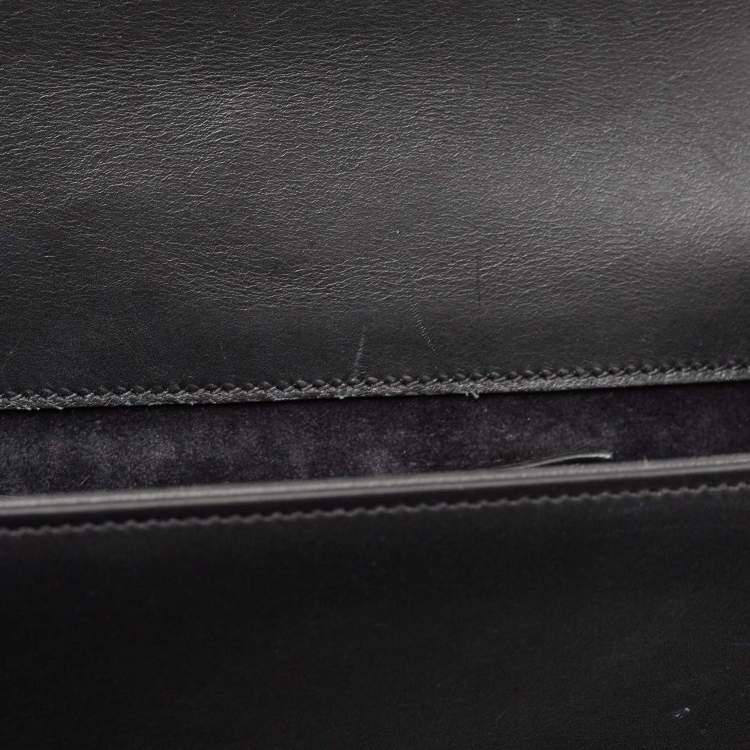 Pre Owned Saint Laurent Black Leather Medium Kate Tassel Shoulder Bag