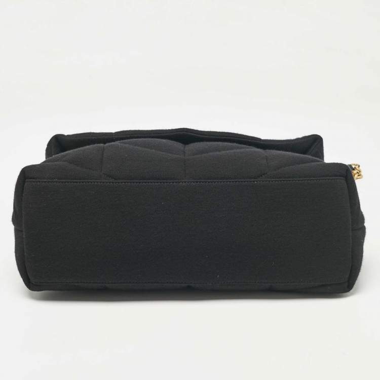 Pre Owned Saint Laurent Black Quilted Fabric Medium Loulou Puffer Shoulder Bag